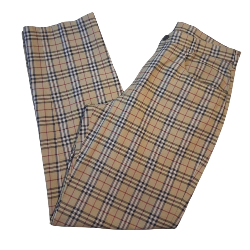 Burberry Nova Check Purland Mens‎ size 32R Preppy Casual Classic Designer Pants